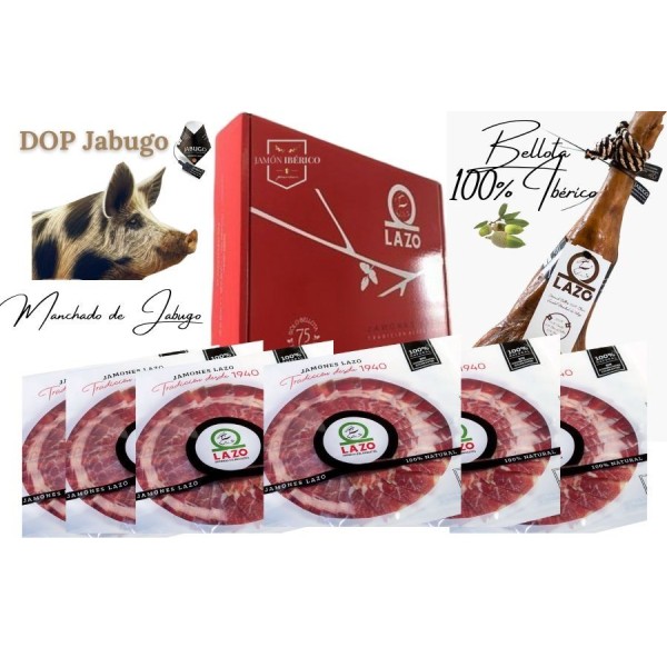 Sliced "Manchado de Jabugo" 100% Iberian Ham - LAZO|LAZO