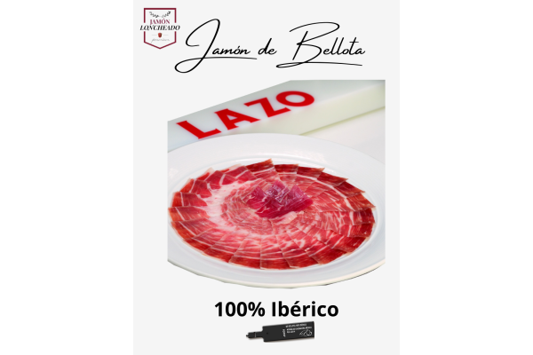 Jambon Tranché Bellota 100 · LAZO|87,00 €|JAMON-IBERICO.eu